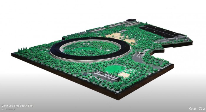 乐高搭建的 Apple Park 欣赏：细节惊人、8.5 万块
