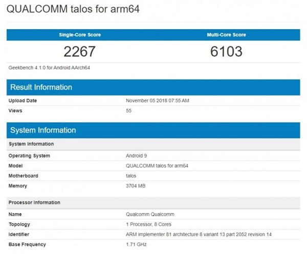 11nm骁龙675跑分曝光：双杀骁龙835/710