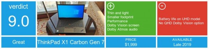 联想ThinkPad X1 Carbon评测：外媒编辑推荐的首选笔记本