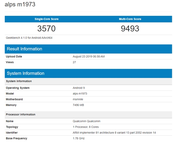 魅族16s Pro跑分亮相 搭载骁龙855 Plus