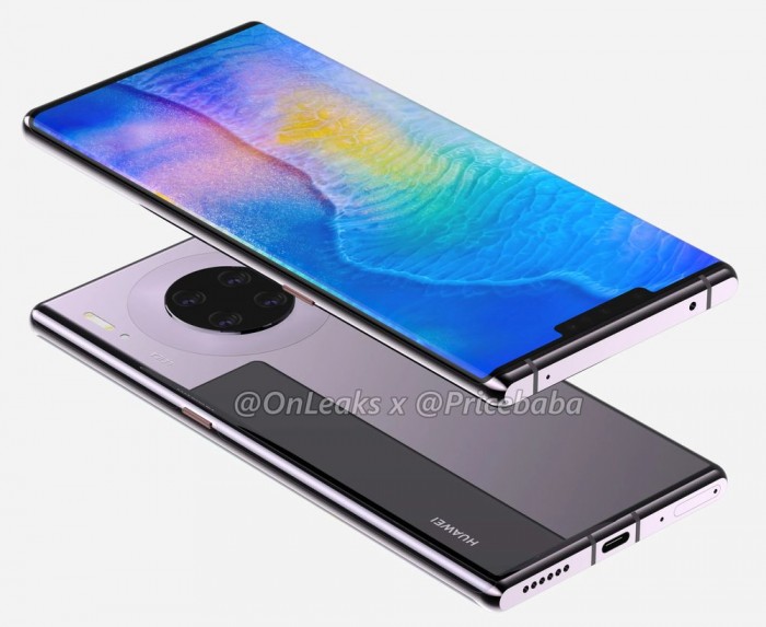 华为Mate 30 Pro高清渲染图曝光：无物理音量键 前置三摄