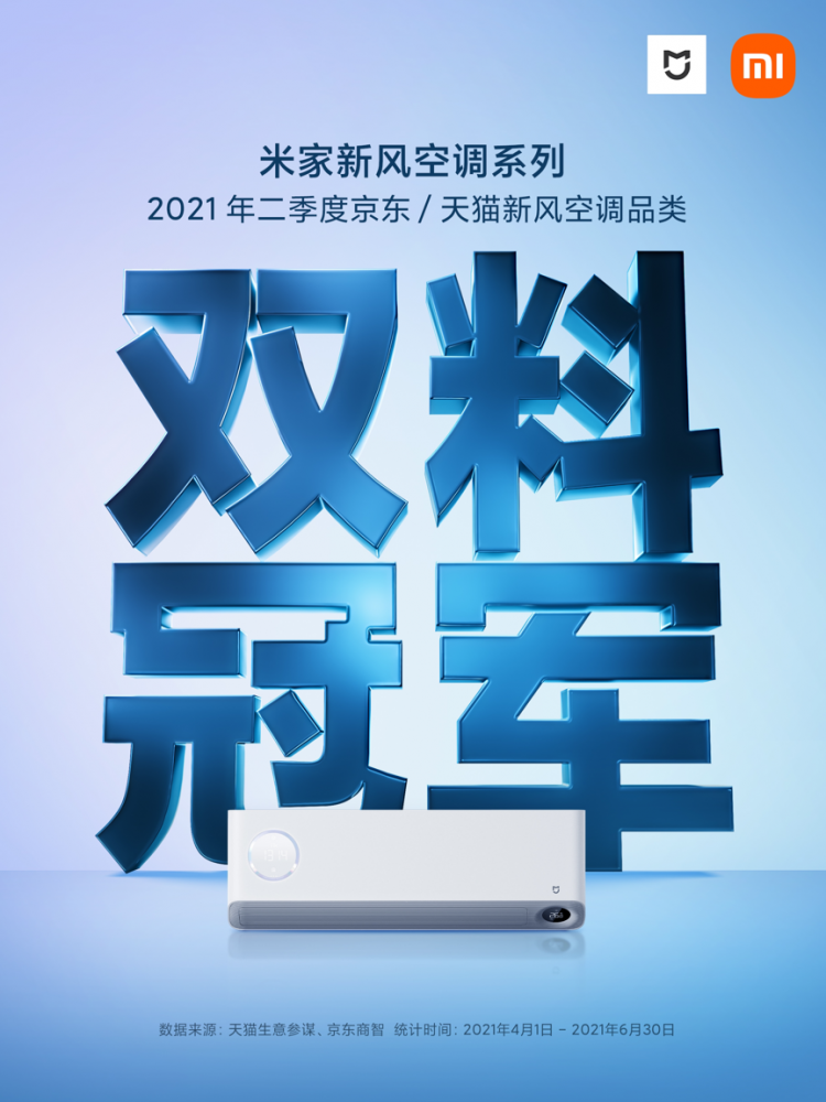 引领产品结构性升级 米家新风空调斩获双平台销冠